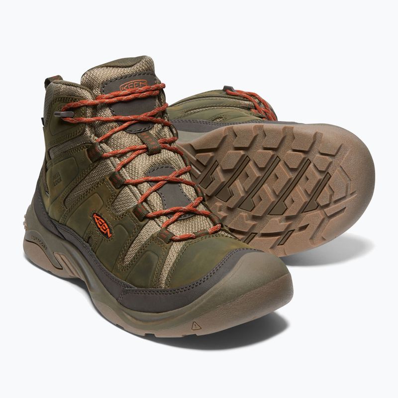 Черевики для трекінгу чоловічі KEEN Circadia Mid Wp зелено-коричневі 1026766 14