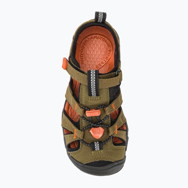 Сандалі дитячі KEEN Seacamp II CNX dark olive/gold flame 6