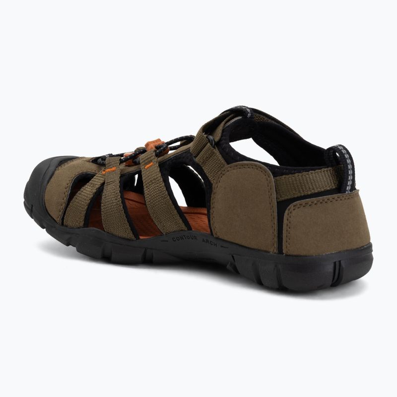Сандалі підліткові KEEN Seacamp II CNX dark olive/gold flame 3