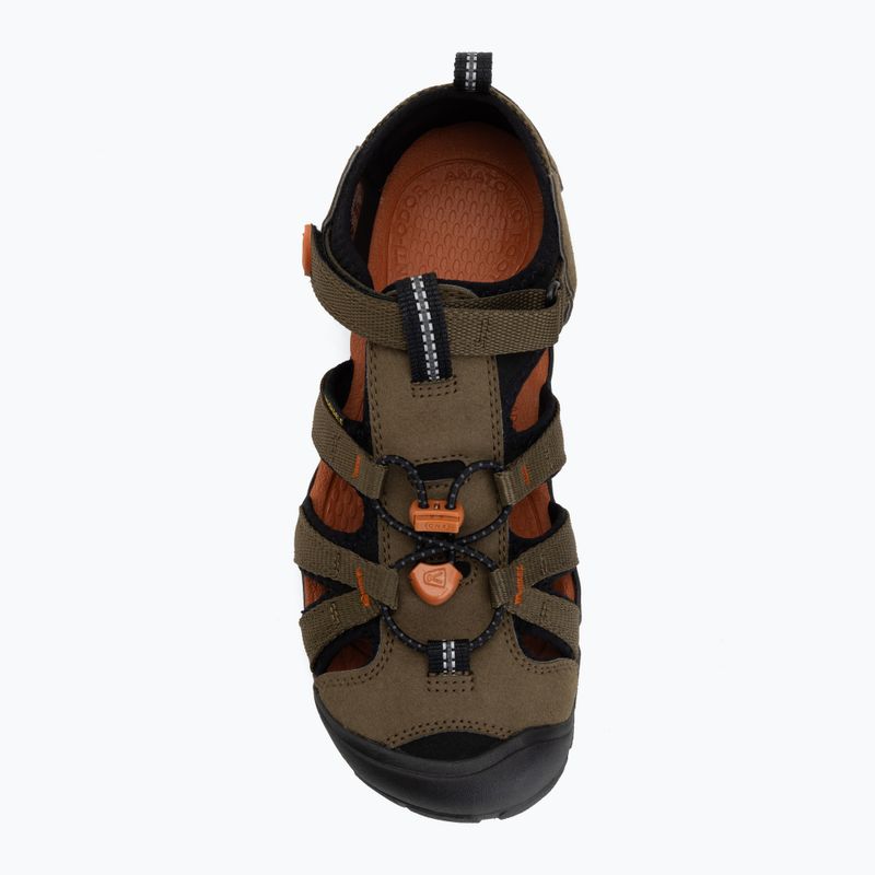 Сандалі підліткові KEEN Seacamp II CNX dark olive/gold flame 5