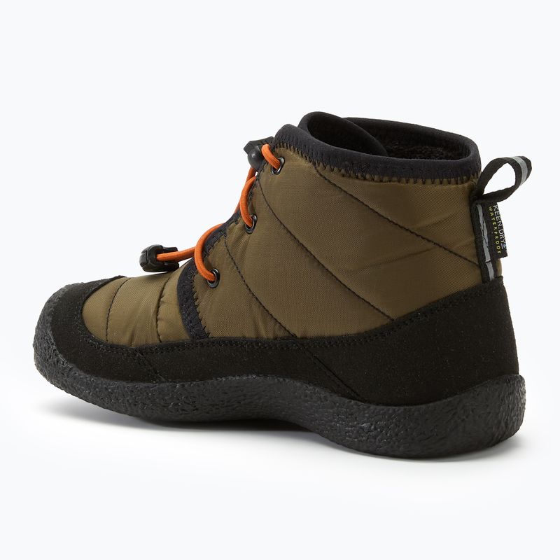 Черевики дитячі KEEN Howser II Chukka WP dark olive/gold flame 3