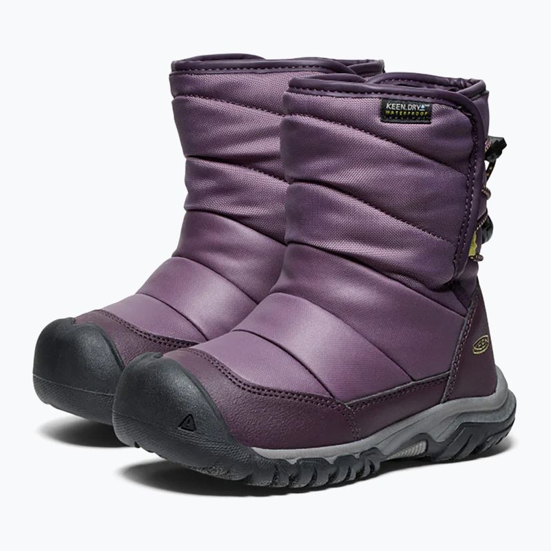 Черевики зимові дитячі KEEN Puffrider WP black plum/daiquiri green 2