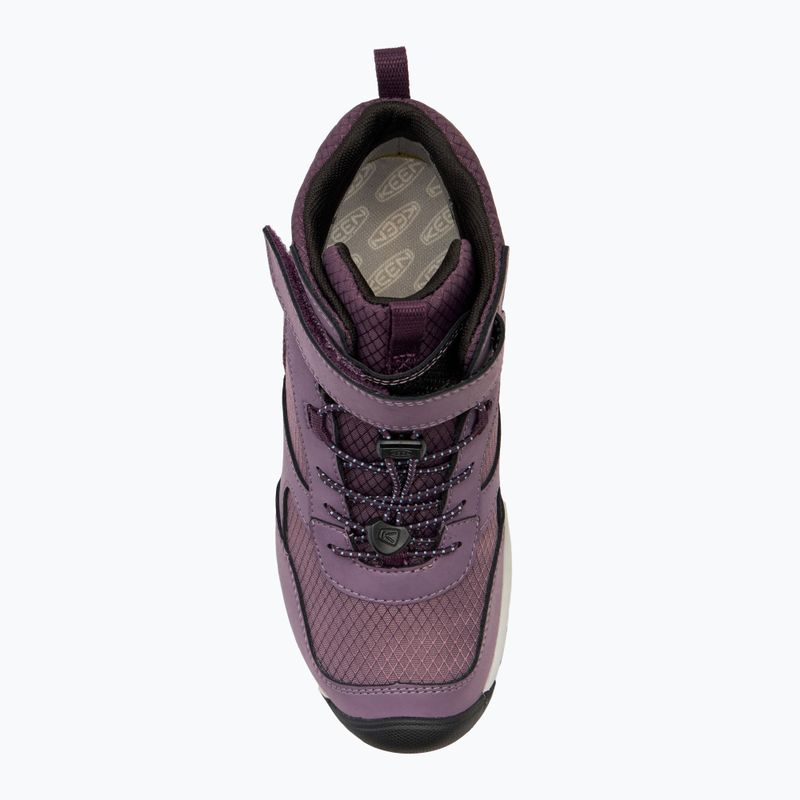 Дитячі туристичні черевики KEEN Skua Mid WP JR black plum/слива perfect 5