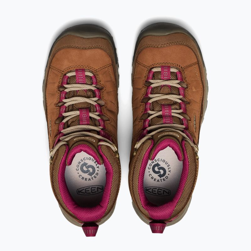 Взуття трекінгове жіноче KEEN Targhee IV Mid Wp bison/beaujolais 5