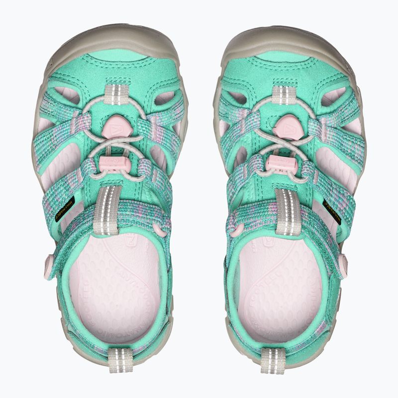 Дитячі босоніжки KEEN Seacamp II CNX аква / хихикають рожевий 5