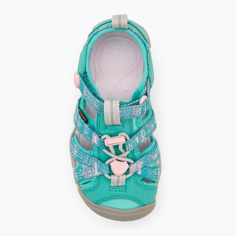 Дитячі босоніжки KEEN Seacamp II CNX аква / хихикають рожевий 5