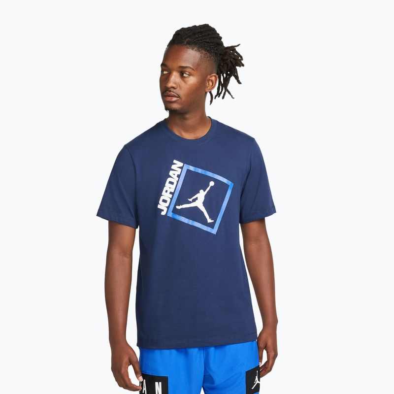 Футболка чоловіча Jordan Jumpman Box midnight navy/white