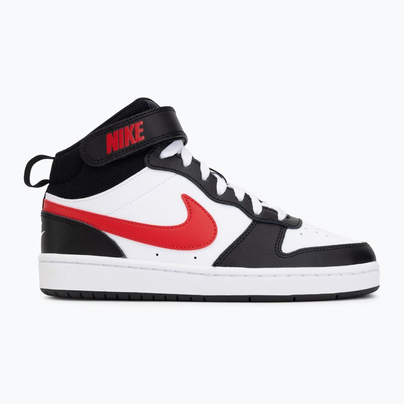 Кросівки дитячі Nike Court Borough Mid 2 white/white/black/university red 2