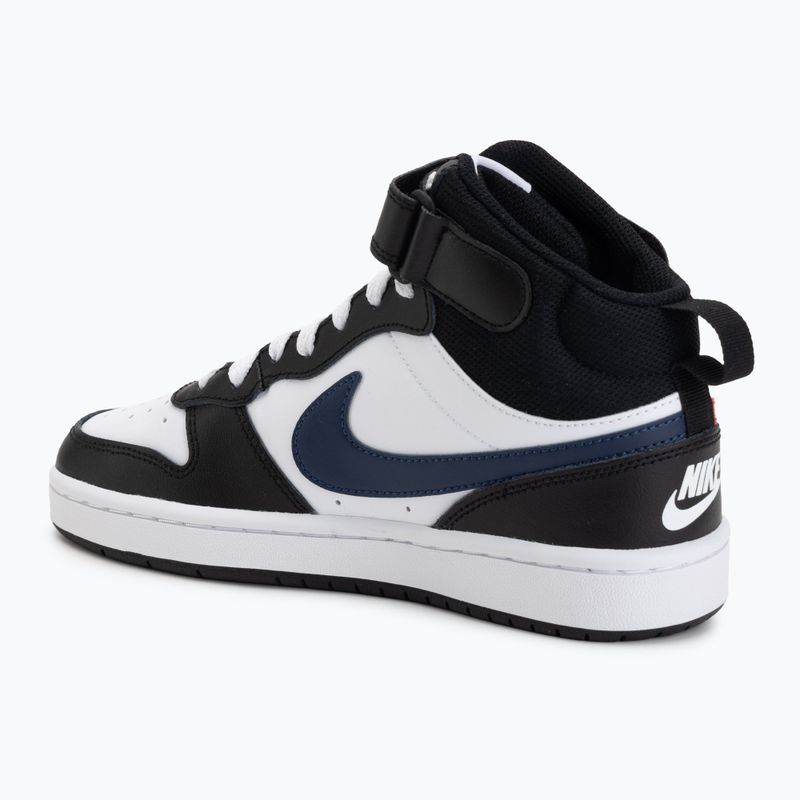 Кросівки дитячі Nike Court Borough Mid 2 white/white/black/university red 3
