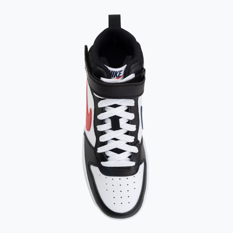 Кросівки дитячі Nike Court Borough Mid 2 white/white/black/university red 5