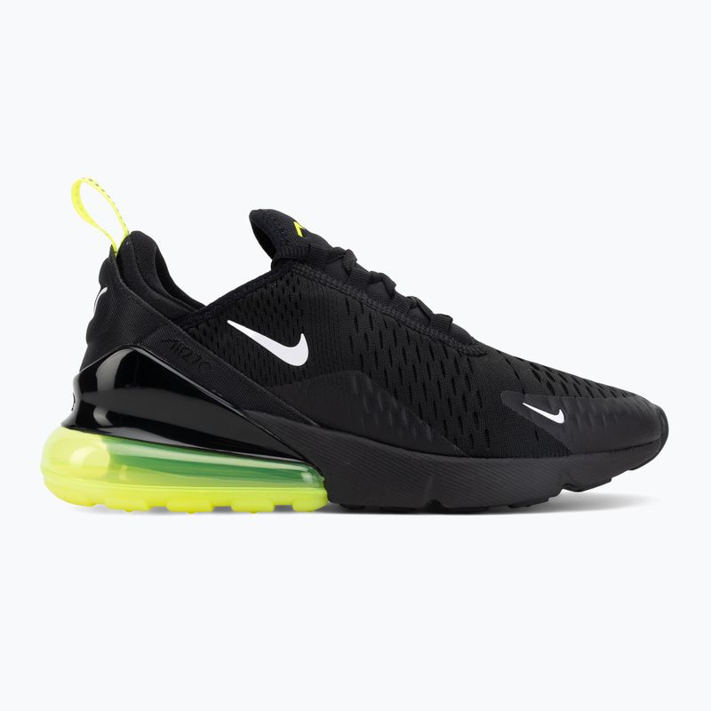 Кросівки чоловічі Nike Air Max 270 black/volt/reflect silver/white 2