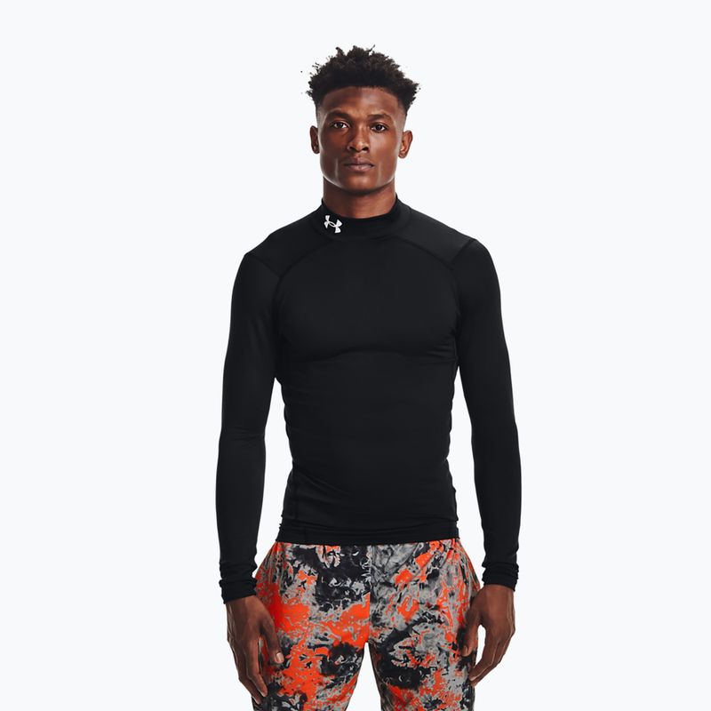 Лонгслів для тренувань чоловічий Under Armour Comp Mock UA Armour black/white