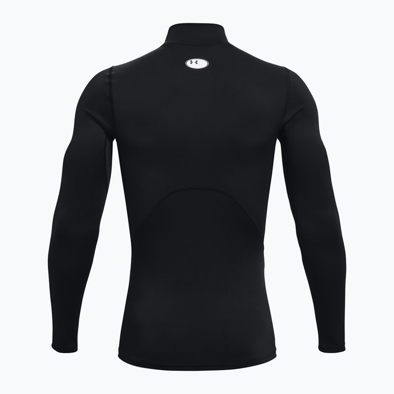 Лонгслів для тренувань чоловічий Under Armour Comp Mock UA Armour black/white 7