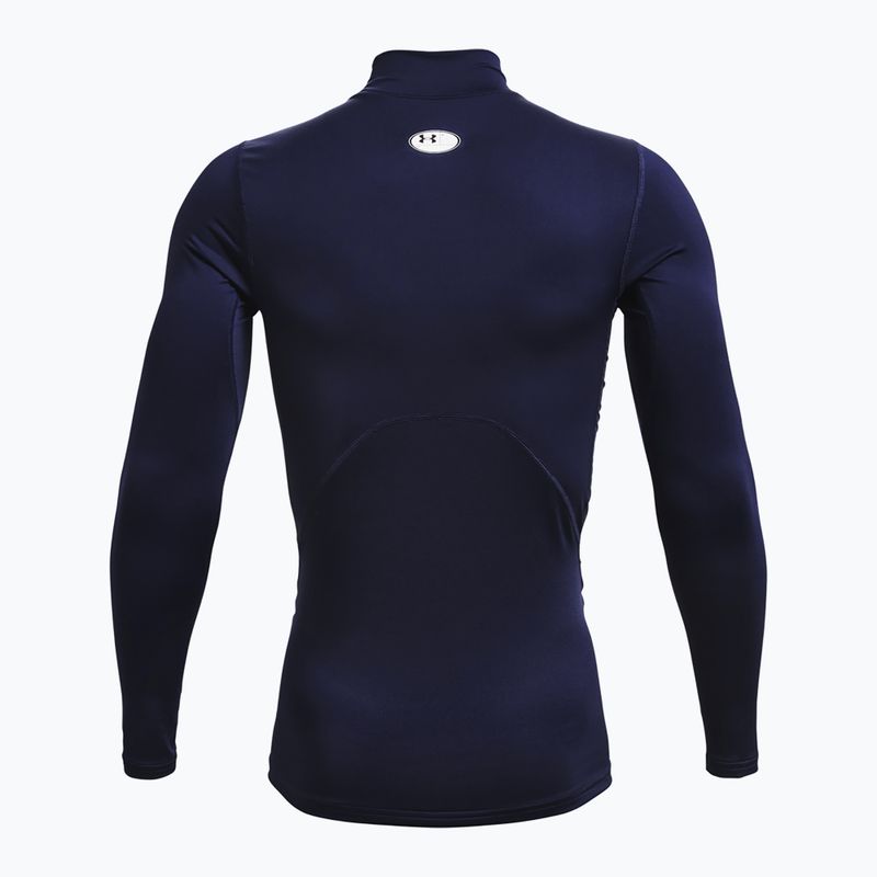 Чоловічий тренувальний лонгслів Under Armour Comp Mock UA Armour midnight navy/white 2
