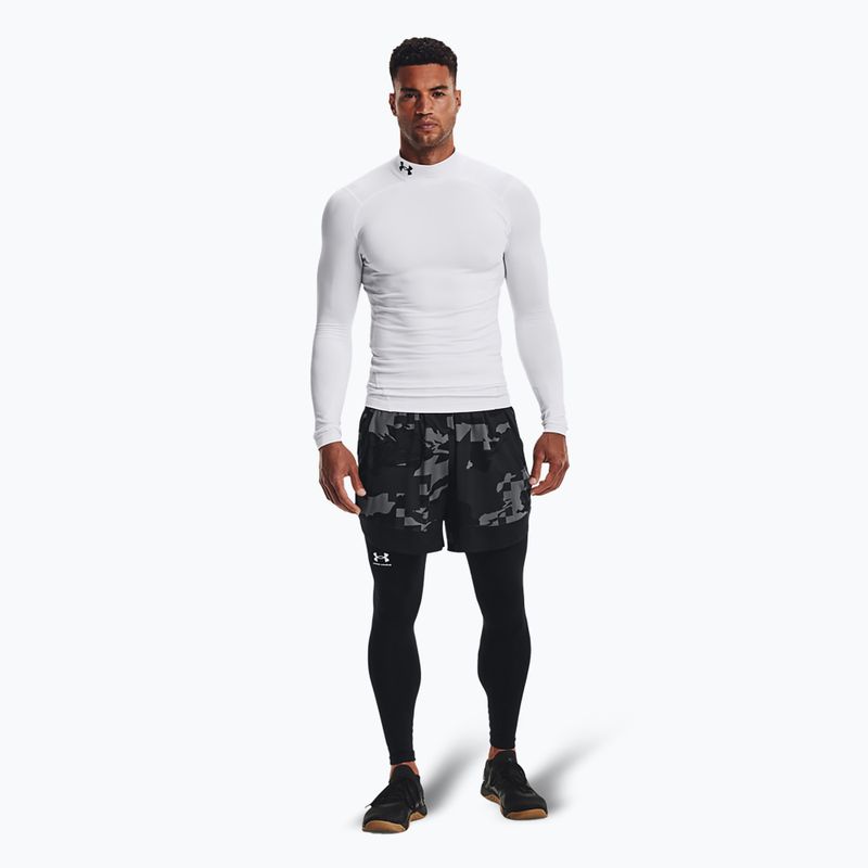 Лонгслів для тренувань чоловічий Under Armour Comp Mock UA Armour white/black 2