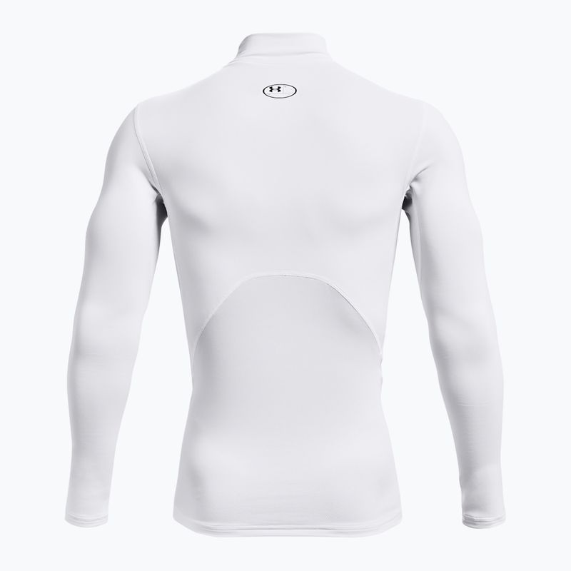 Лонгслів для тренувань чоловічий Under Armour Comp Mock UA Armour white/black 6