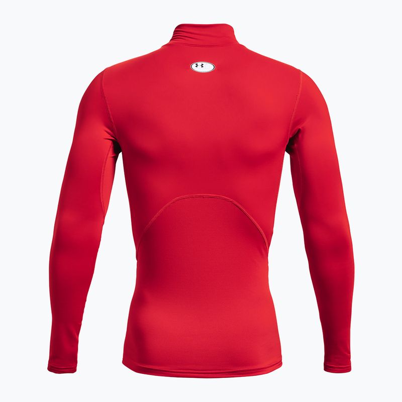 Лонгслів для тренувань чоловічий Under Armour Comp Mock UA Armour red/white 2