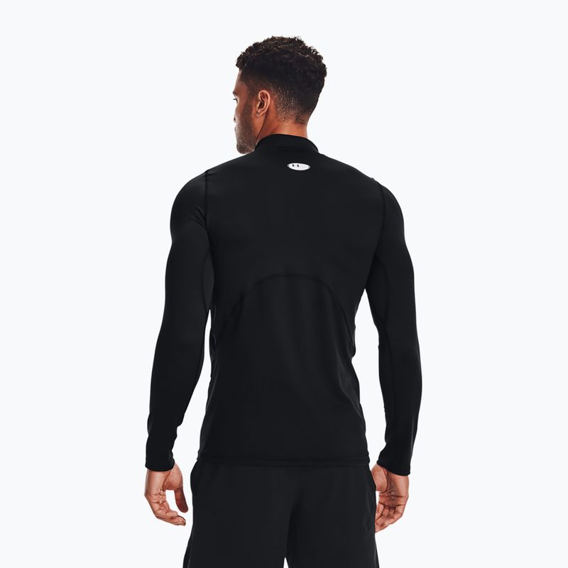 Лонгслів для тренувань чоловічий Under Armour Comp Mock UA Armour black/white 3