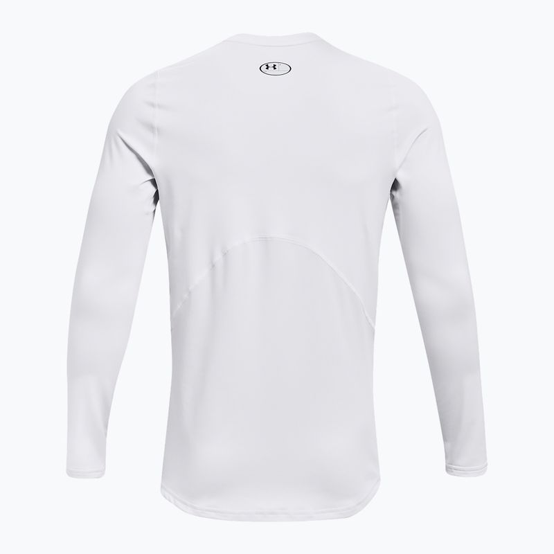 Лонгслів для тренувань чоловічий Under Armour CG Armour Fitted Crew white/black 2