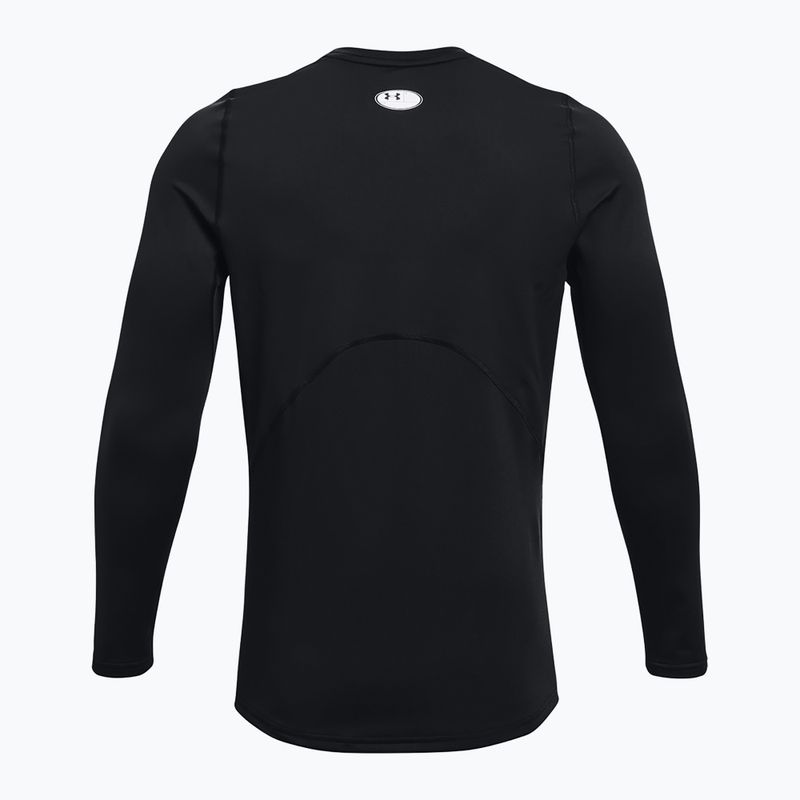 Лонгслів для тренувань чоловічий Under Armour CG Armour Fitted Crew black/white 2
