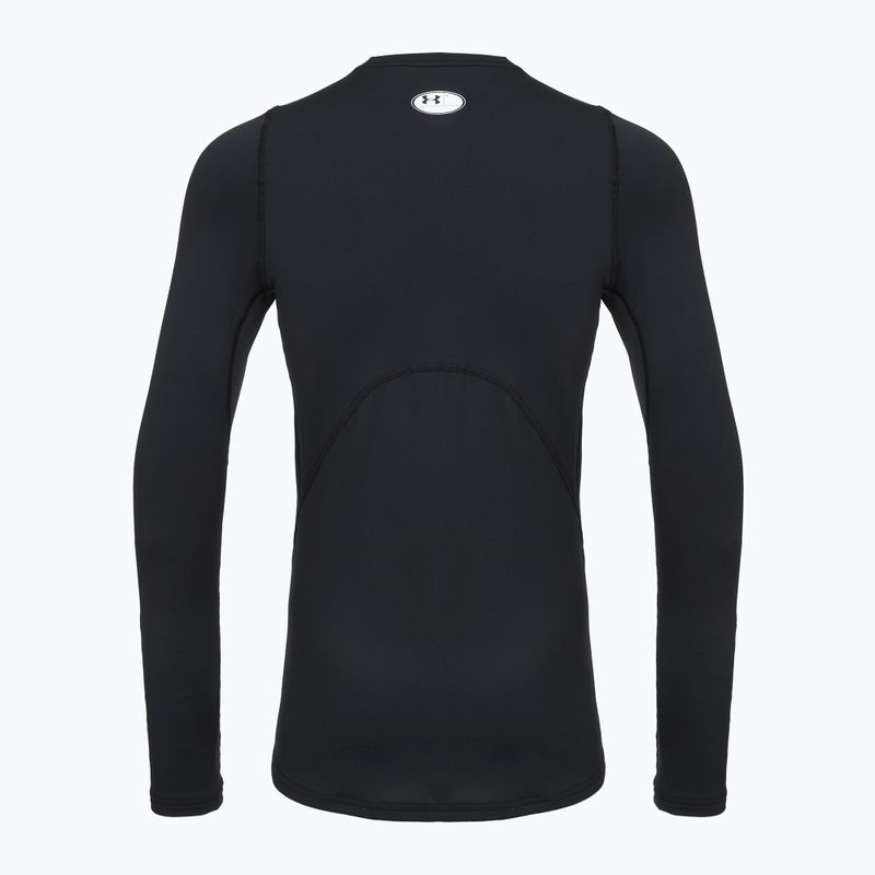 Лонгслів для тренувань чоловічий Under Armour CG Armour Fitted Crew black/white 2
