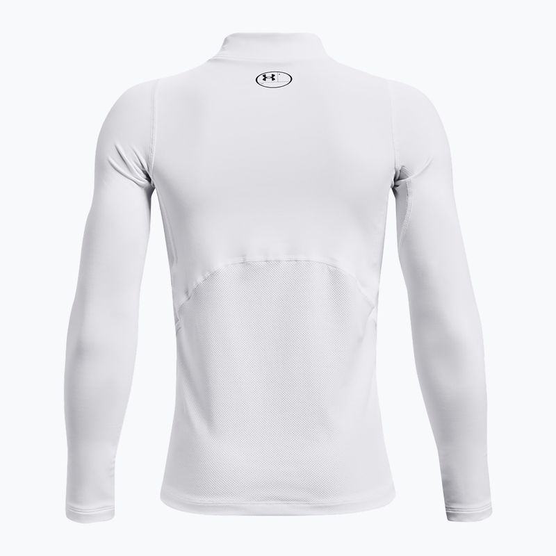 Лонгслів для тренувань Under Armour Cg Armour Mock white/black 2