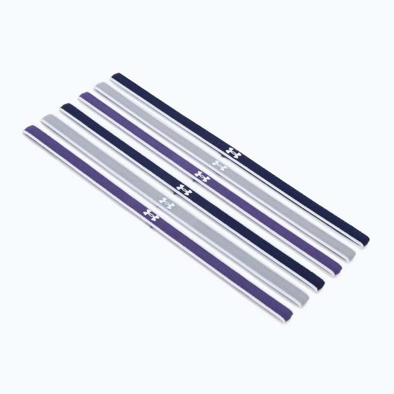 Пов'язки на голову Under Armour Ua Mini Headbands 0,4" 6шт. темно-сині-фіолетові-сірі 1286016-412