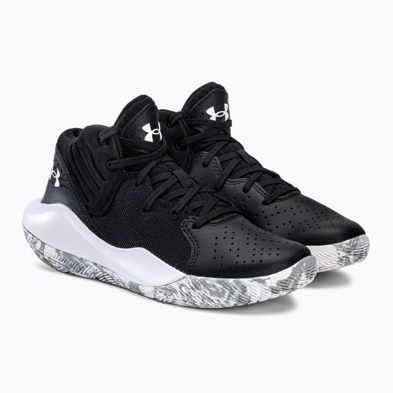 Кросівки для баскетболу дитячі Under Armour GS Jet '21 001 чорно-білі UAR-3024794001-001-4.5 5