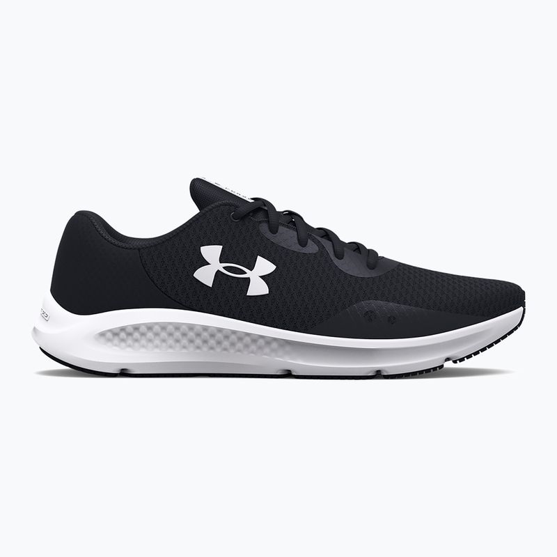 Кросівки для бігу жіночі Under Armour Charged Pursuit 3 black/black/white 8
