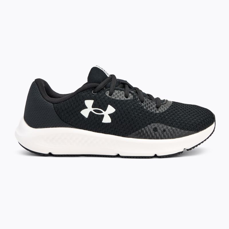 Кросівки для бігу жіночі Under Armour Charged Pursuit 3 black/black/white 2