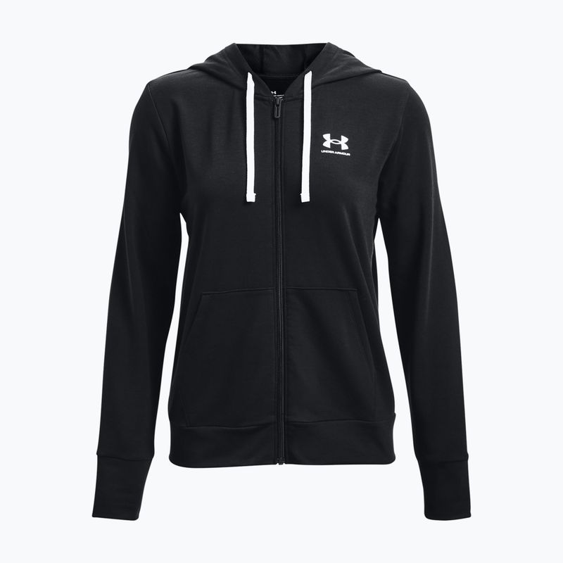 Кофта тренувальна жіноча Under Armour Rival Terry Full Zip Hoodie чорна 1369853