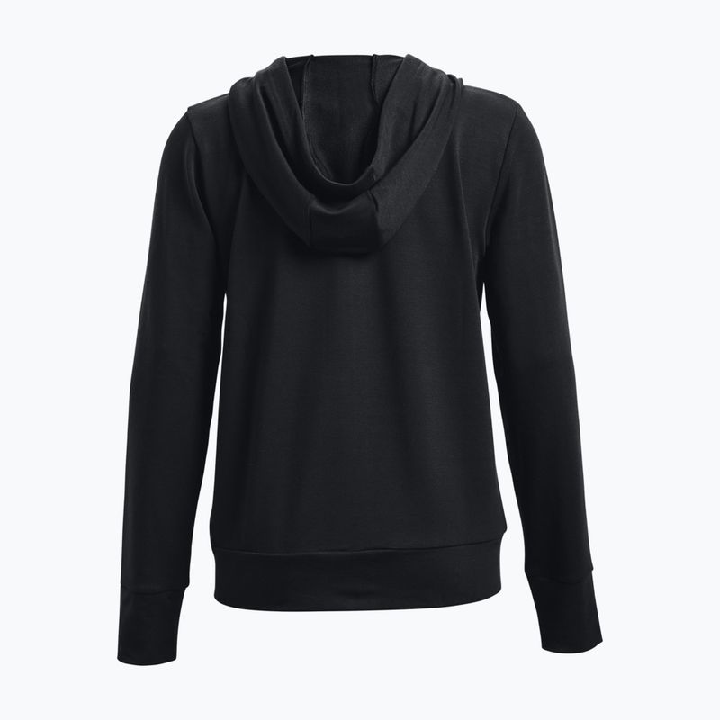 Кофта тренувальна жіноча Under Armour Rival Terry Full Zip Hoodie чорна 1369853 2