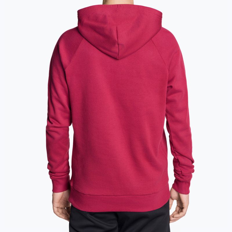 Кофта з капюшоном чоловіча Under Armour Rival Fleece Big Logo HD червоно-біла 1357093 2