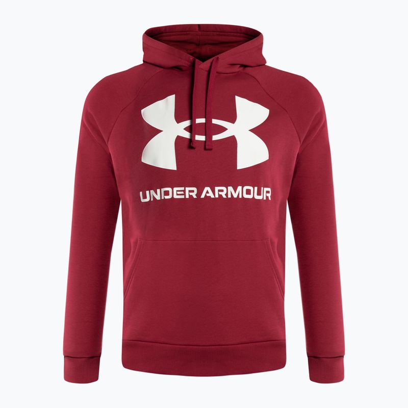 Кофта з капюшоном чоловіча Under Armour Rival Fleece Big Logo HD червоно-біла 1357093 4