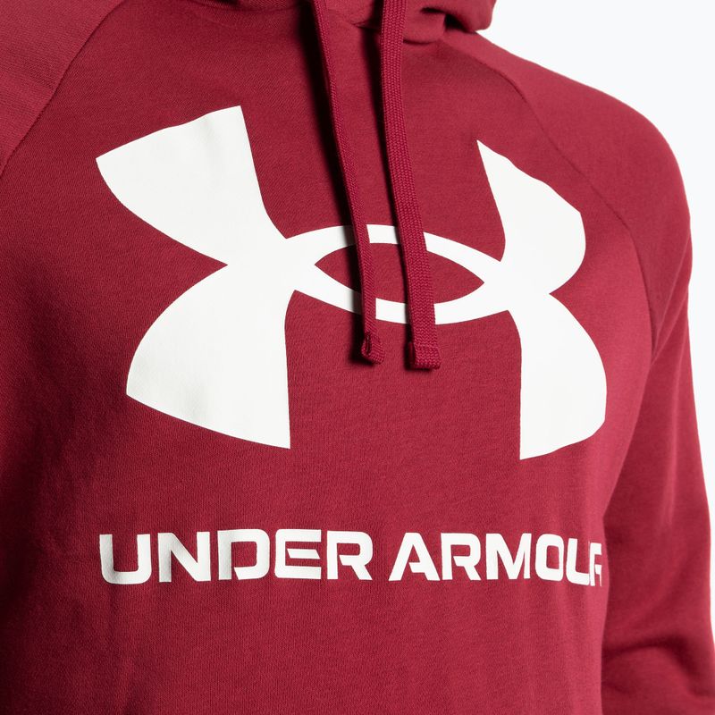 Кофта з капюшоном чоловіча Under Armour Rival Fleece Big Logo HD червоно-біла 1357093 6