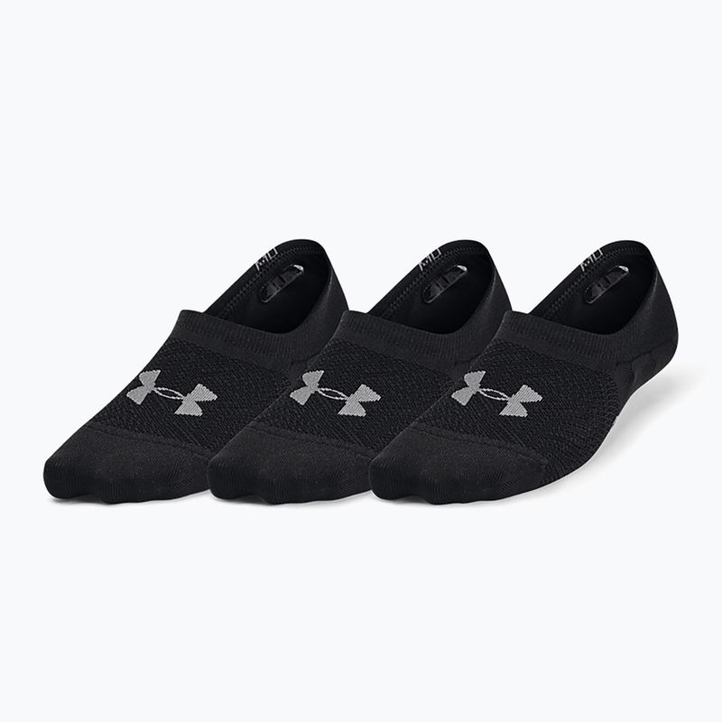 Шкарпетки для тренувань жіночі Under Armour Breathe Lite Ultra Low 3P black/black/pitch gray