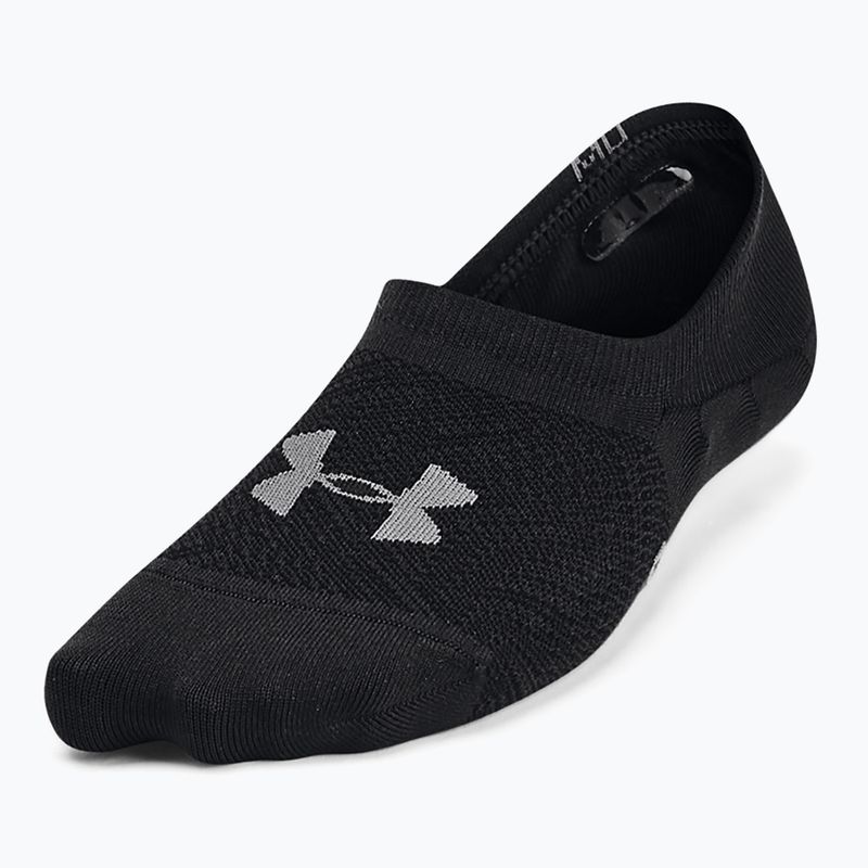 Шкарпетки для тренувань жіночі Under Armour Breathe Lite Ultra Low 3P black/black/pitch gray 2