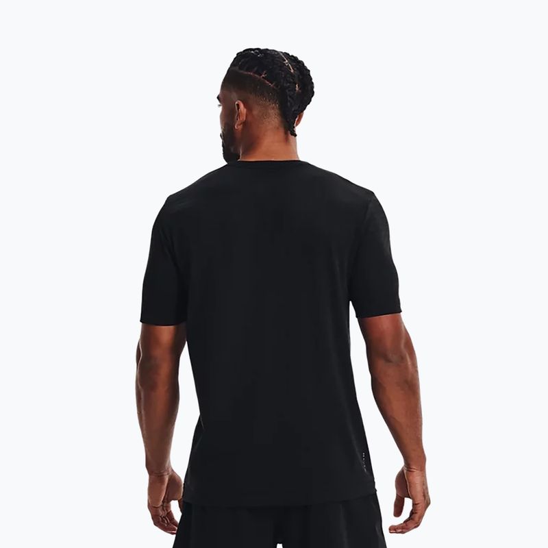 Футболка тренувальна чоловіча Under Armour UA Rush Seamless Geosport SS чорна 1370441 4