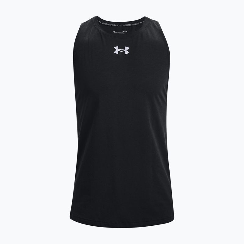 Футболка баскетбольна чоловіча Under Armour Baseline Cotton Tank 003 чорна 1361901 5