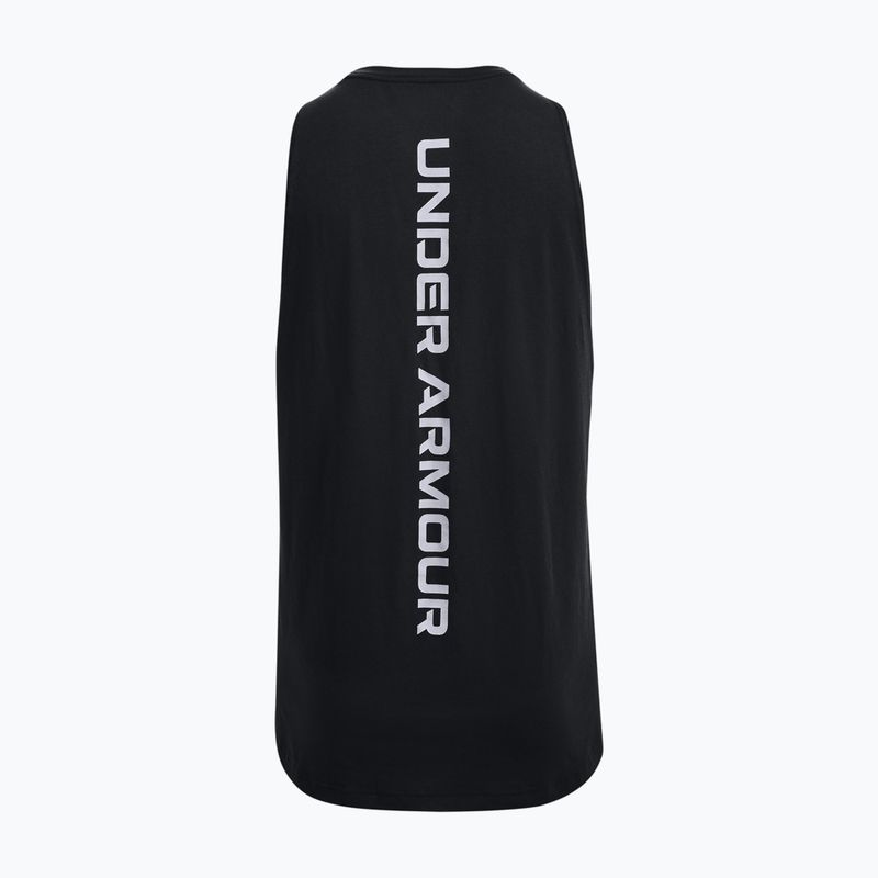 Футболка баскетбольна чоловіча Under Armour Baseline Cotton Tank 003 чорна 1361901 6