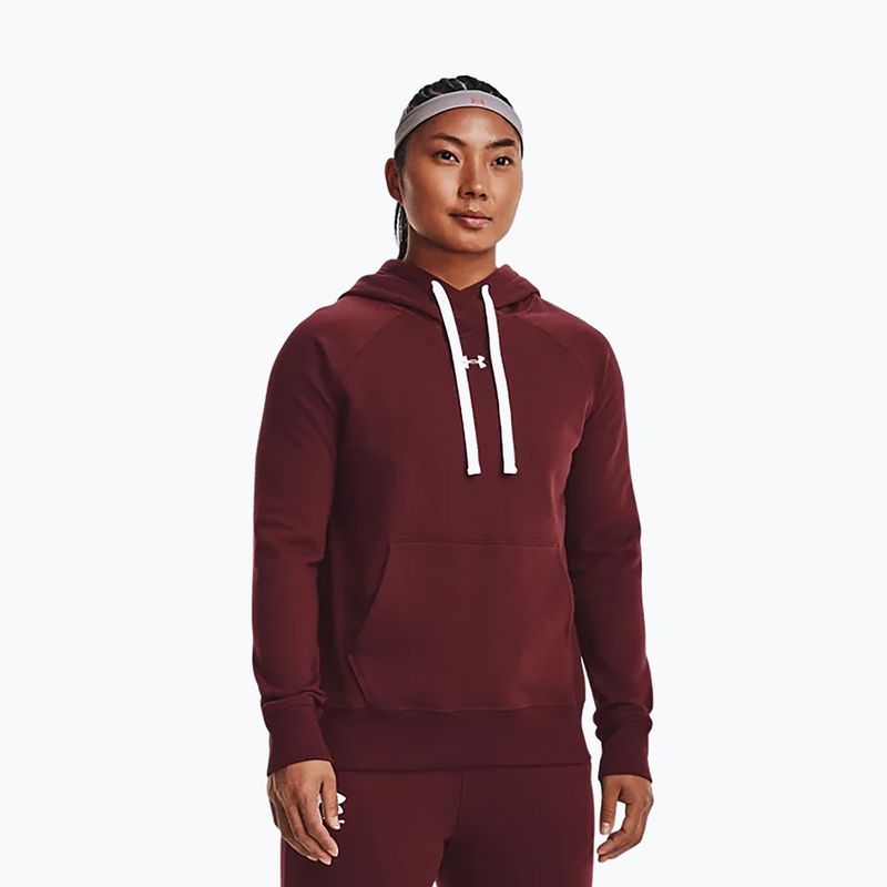 Кофта з капюшоном жіноча Under Armour Rival Fleece Hb Hoodie бордова 1356317