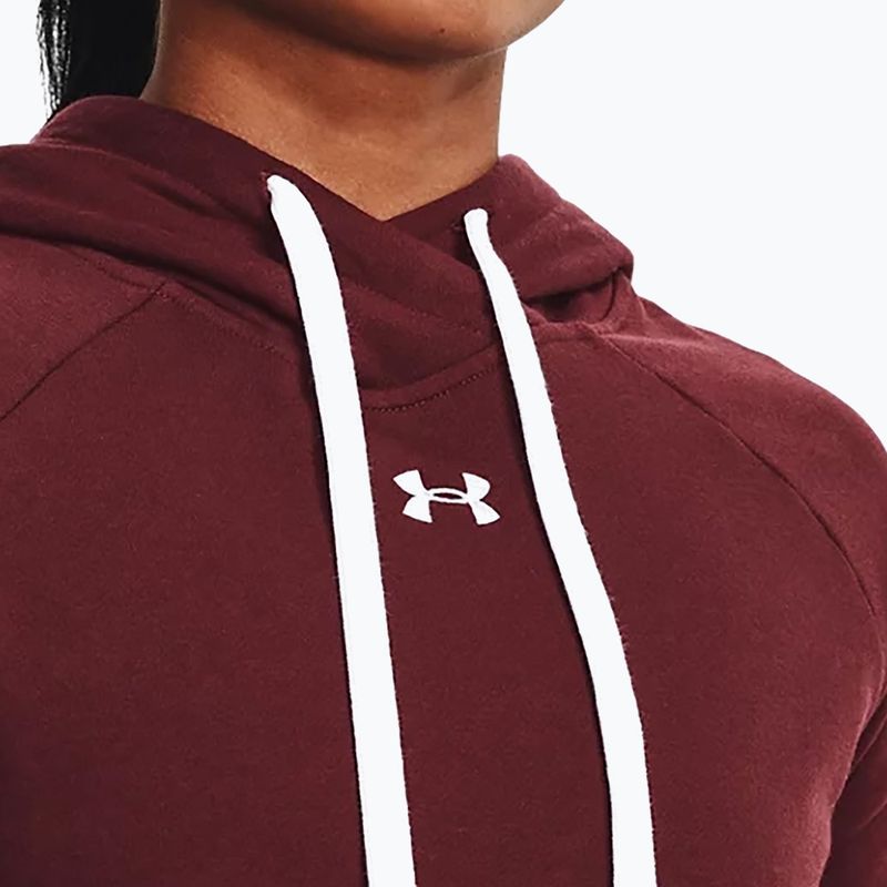 Кофта з капюшоном жіноча Under Armour Rival Fleece Hb Hoodie бордова 1356317 4