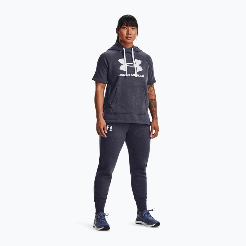 Шорти тренувальні жіночі Under Armour Rival Fleece Joggers tempered steel/white 2