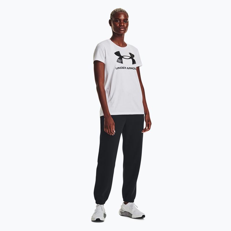 Штани для тренувань жіночі Under Armour Essential Fleece Joggers black/white 2