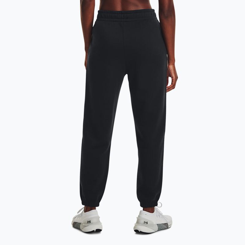 Штани для тренувань жіночі Under Armour Essential Fleece Joggers black/white 3