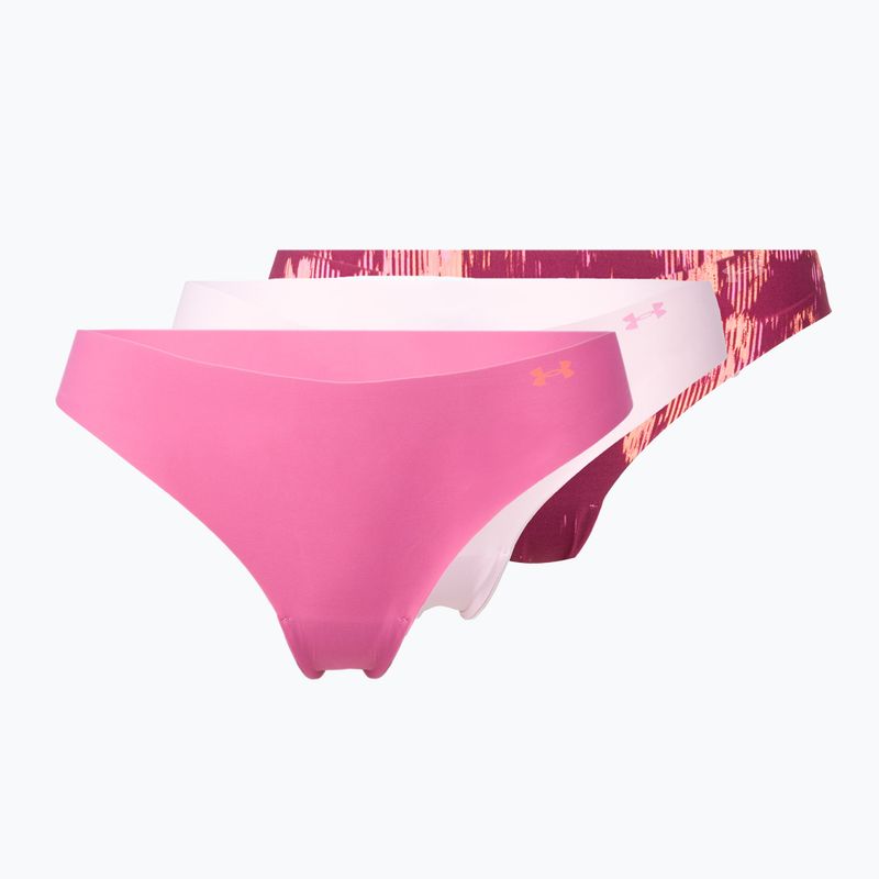 Труси безшовні жіночі Under Armour Ps Thong 3 шт. рожеві 1325617-669