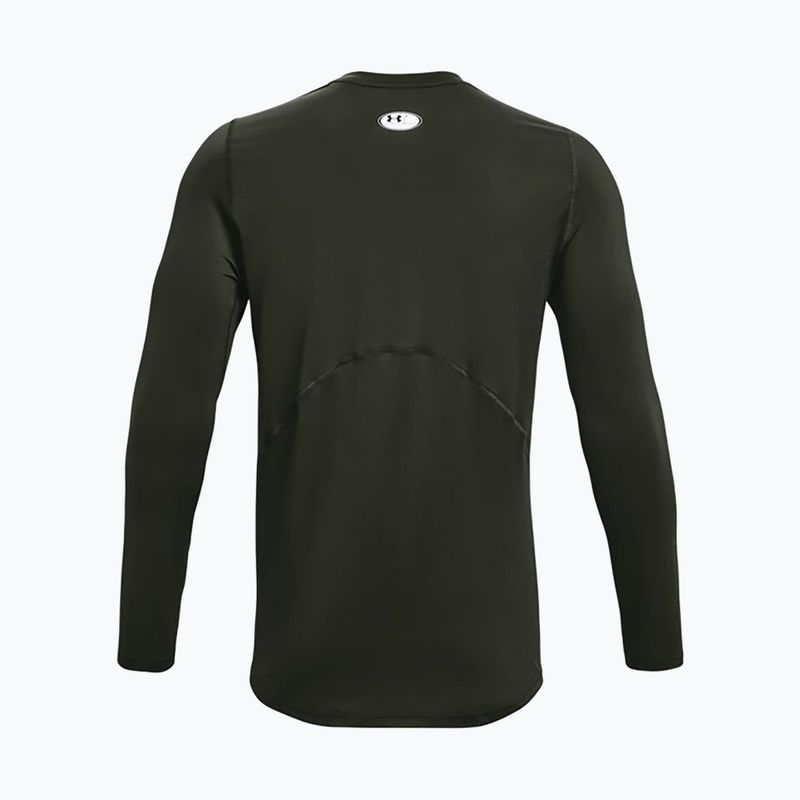 Футболка тренувальна чоловіча Under Armour HeatGear Armour Fitted зелена 1361506 2