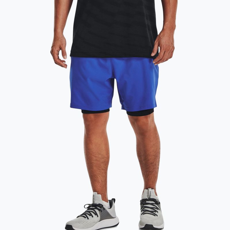 Шорти тренувальні 2-в-1 чоловічі Under Armour UA Vanish Woven Sts блакитні 1373764 3