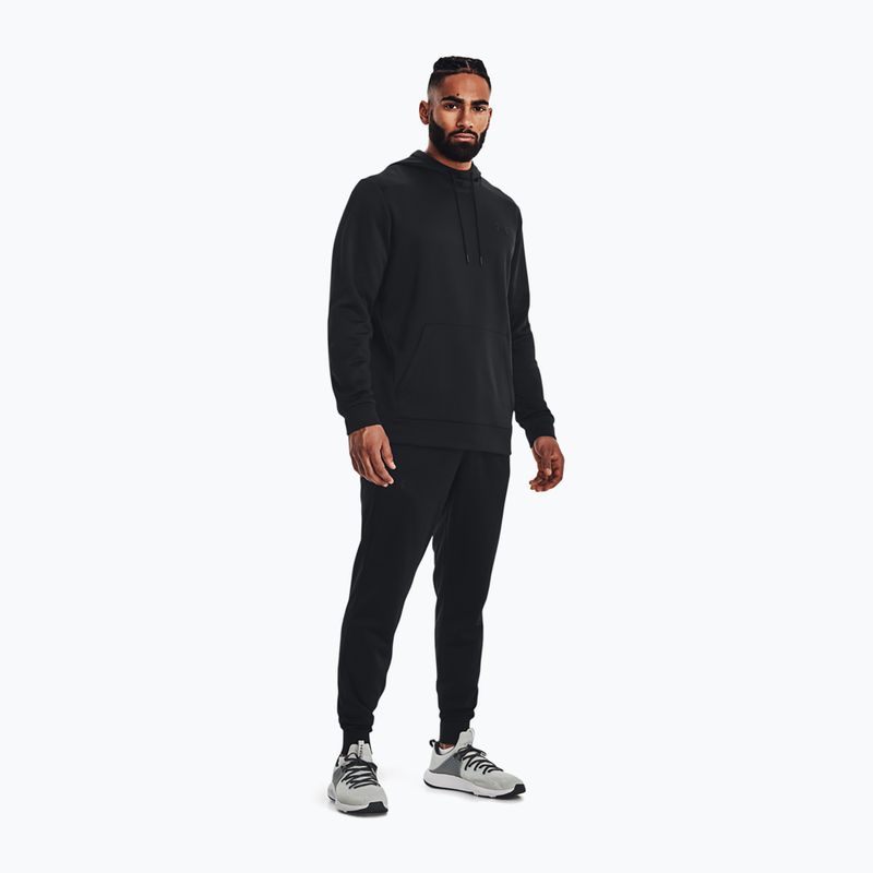 Кофта тренувальна чоловіча Under Armour Armour Fleece Hoodie чорна 1373353-001 2
