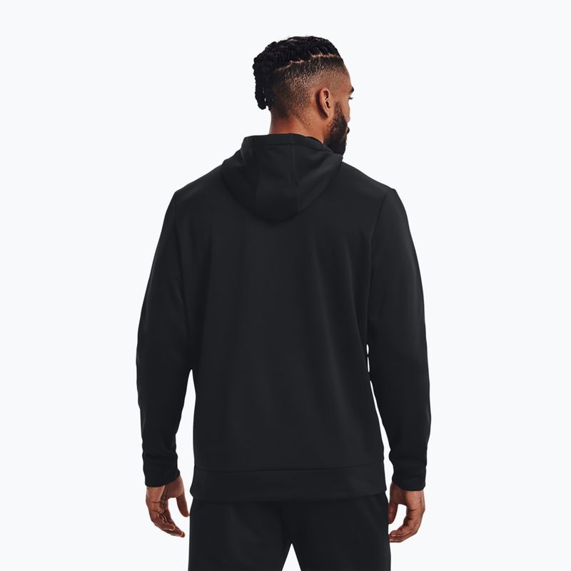 Кофта тренувальна чоловіча Under Armour Armour Fleece Hoodie чорна 1373353-001 3